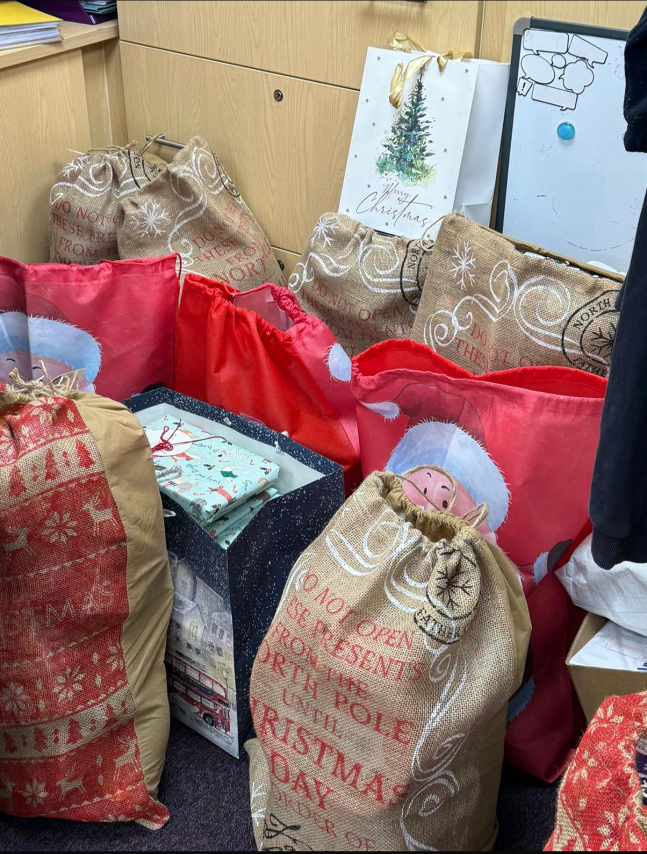 Tracey and Kate's Christmas sacks ready for the local children ♥️